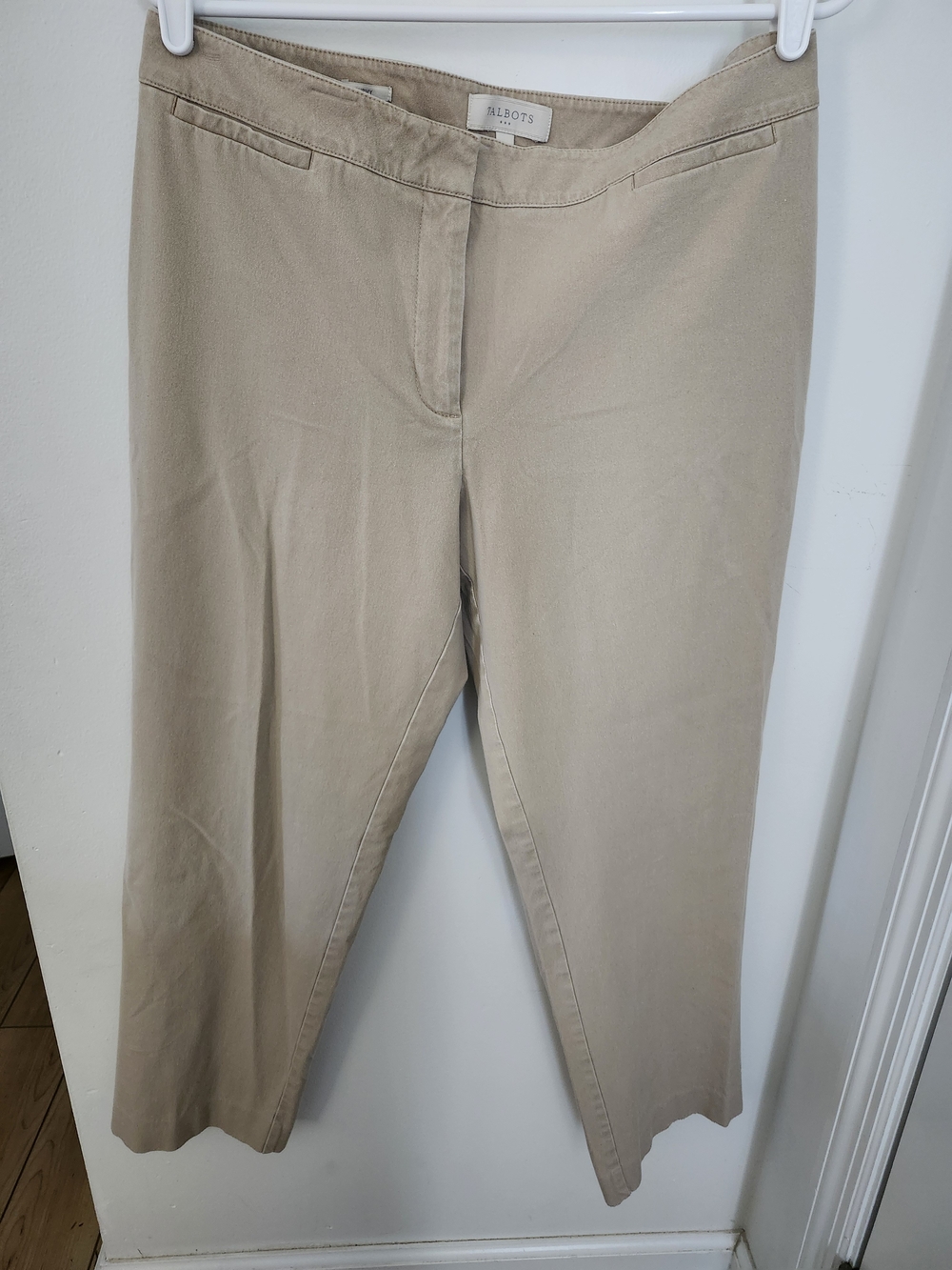 Talbots Beige Wide-Leg Pants